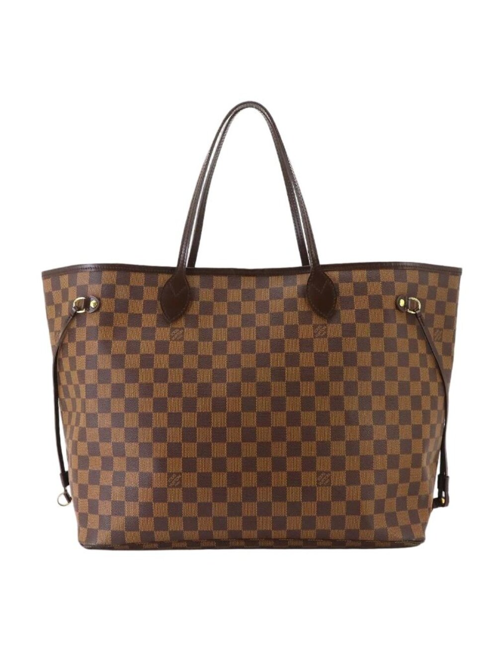 Louis Vuitton Damier Neverfull GM Tote Bag Ebene Cerise Gold